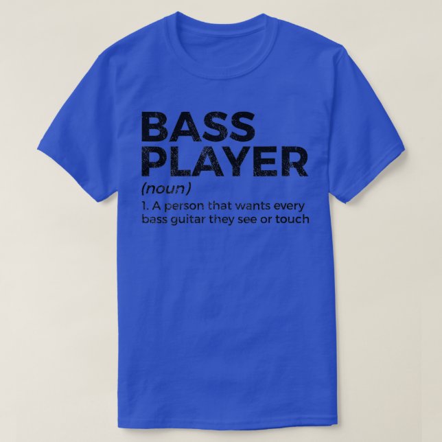 Womens Bass Player Definition Bassist For Musician T-Shirt (Design Front)