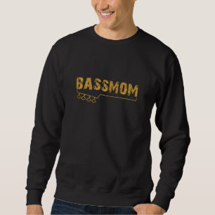 Womens Bassmom Mum Plays Bass Bass Guitar Double B Sweatshirt