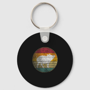 Women's bbq pig - vintage birthday mother's key ring