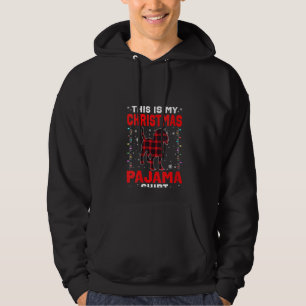 Womens Beagle Christmas Red Plaid This Is My Chris Hoodie