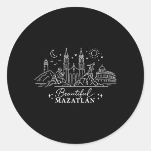 Womens Beautiful Mazatlan Mexico Beach Vacation Classic Round Sticker