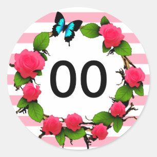 Womens Beautiful Rose 50th 60th 70th 80th Birthday Classic Round Sticker