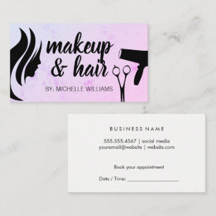 Womens Beauty   Scissors and Blow Dryer Appointment Card
