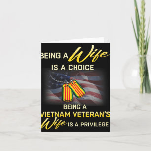 Womens Being A Vietnam Veterans Wife Is Privilege Card