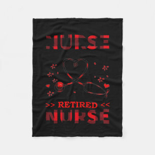 Womens Being Nurse Is A Choice Being A Retired Nur Fleece Blanket