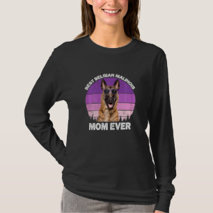 Womens Belgian Malinois Mum Vintage Belgian Shephe T-Shirt