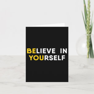 Womens Believe In Yourself Motivation Quote V-neck Card
