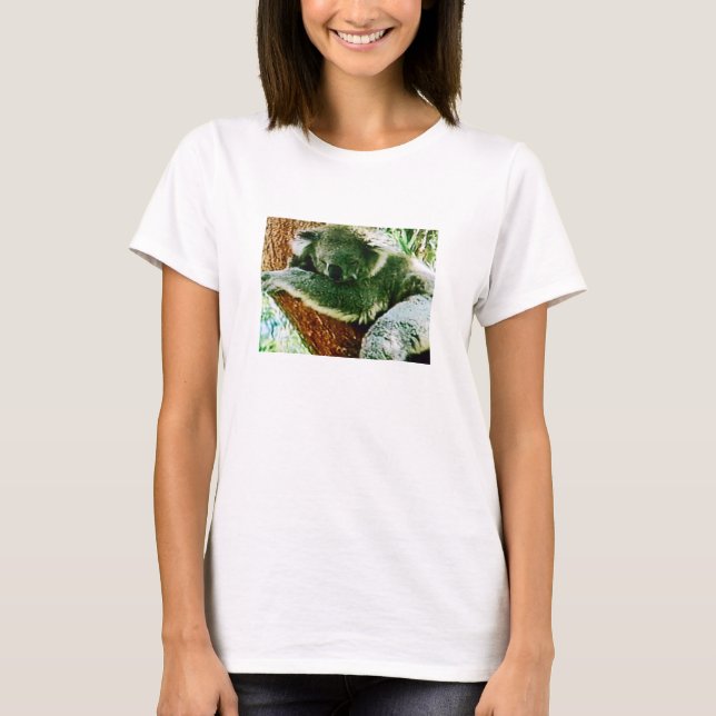 WOMEN'S BELLA FLOWY CIRCLE TOP - SLEEPING KOALA (Front)