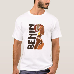 Womens Benin Beninese Flag African Heritage Ethnic T-Shirt