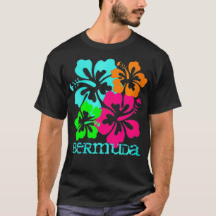 Womens Bermuda Island Beach Tropical Hibiscus Trav T-Shirt