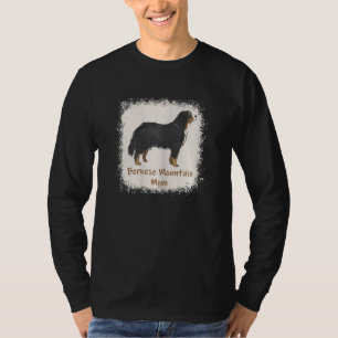 Womens Bernese Mountain Mum Bleached Cute Dog T-Shirt