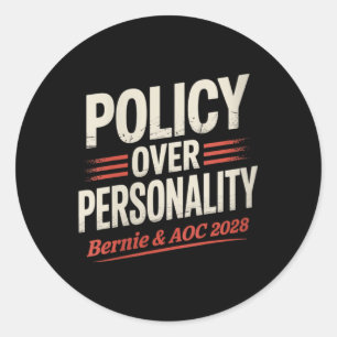 Womens Bernie Sanders And Aoc 2028 For President C Classic Round Sticker