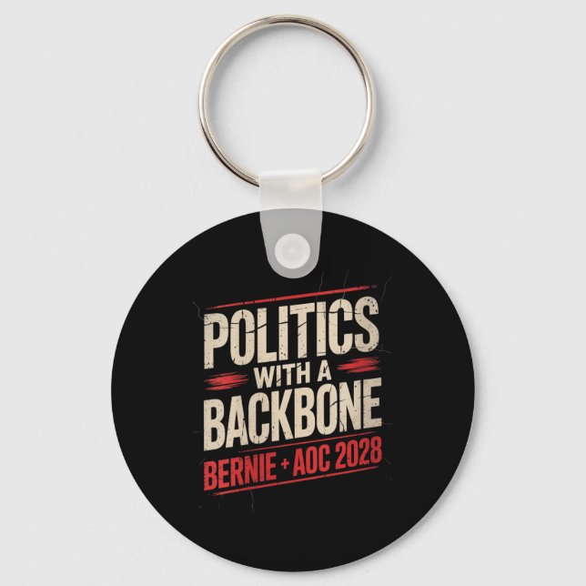 Womens Bernie Sanders And Aoc 2028 For President C Key Ring (Front)