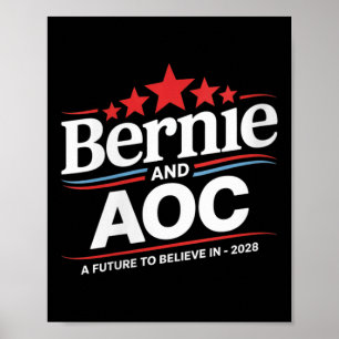 Womens Bernie Sanders And Aoc 2028 For President C Poster