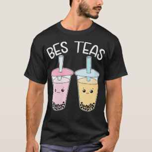 Womens Bes Teas Besties Bubble Tea Cute Boba Best T-Shirt