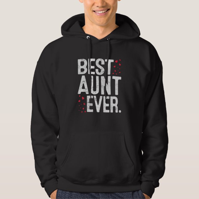 Womens Best Aunt Ever Cute Aunt  Valentines Day Hoodie (Front)
