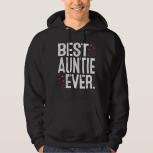 Womens Best Auntie Ever Cute Auntie Lover Valentin Hoodie