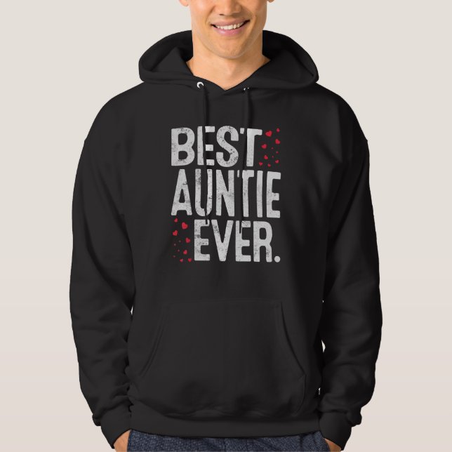 Womens Best Auntie Ever Cute Auntie Lover Valentin Hoodie (Front)