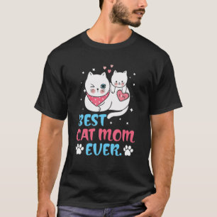 Womens Best Cat Mum Ever Vintage, Cat Lover Cool S T-Shirt