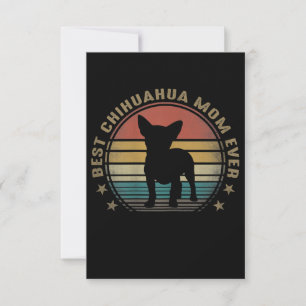 Womens Best Chihuahua Mum Ever Funny Mothers Day RSVP Card