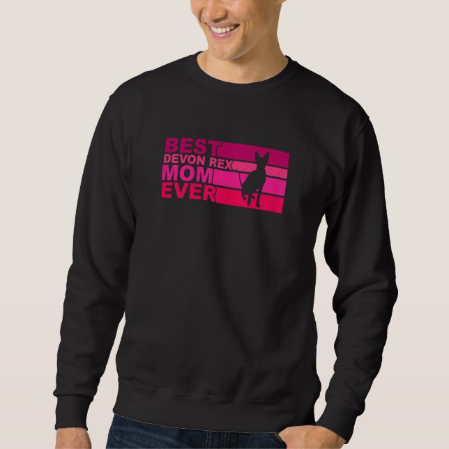 Womens Best Devon Rex Mom Ever Sweatshirt (Front)
