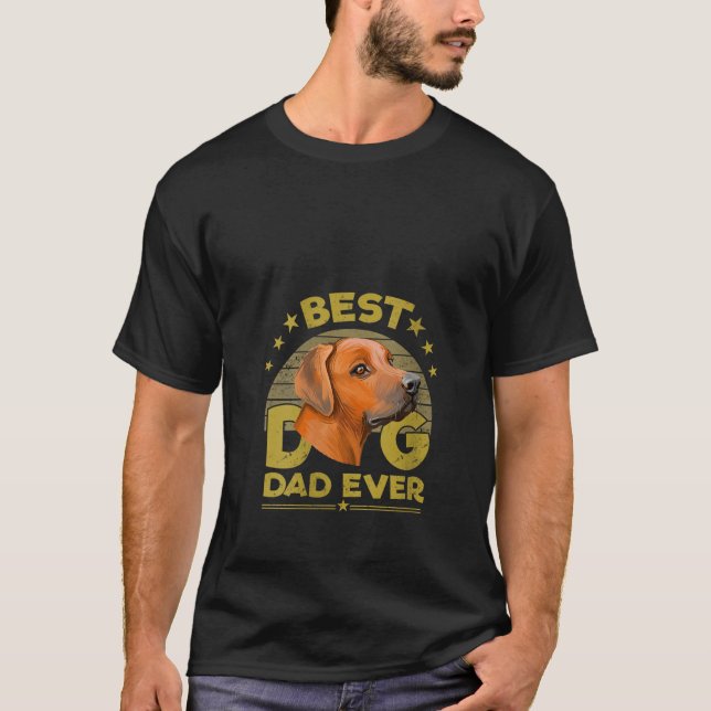 Womens Best Dog Dad Best Rhodesian Ridgeback Ever  T-Shirt (Front)