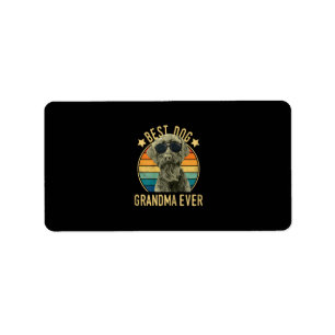 Womens Best Dog Grandma Ever Giant Schnauzer Label