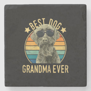 Womens Best Dog Grandma Ever Giant Schnauzer Stone Coaster