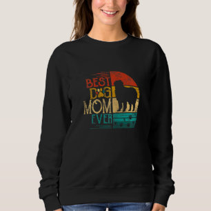 Womens Best Dog Mom Ever Bernese Mountain Vintage Sweatshirt