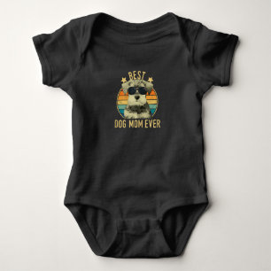 Womens Best Dog Mum Ever Miniature Schnauzer Baby Bodysuit