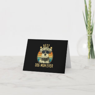 Womens Best Dog Mum Ever Miniature Schnauzer Note Card
