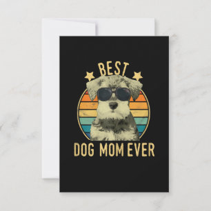 Womens Best Dog Mum Ever Miniature Schnauzer RSVP Card