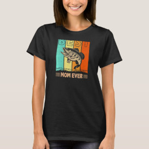 Womens Best Fish Mum Ever Retro Graphic Mama Mothe T-Shirt