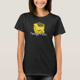 Womens Best Frengle Mum Sunflower Dog Paws Motheru T-Shirt