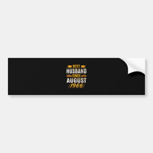 Womens Best Husband Since August 1966 - Funny 54th Bumper Sticker