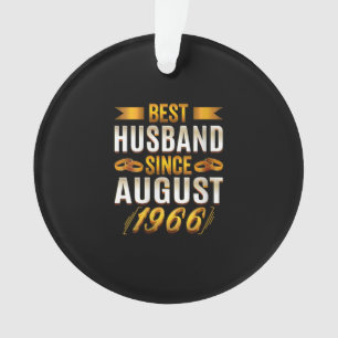 Womens Best Husband Since August 1966 - Funny 54th Ornament
