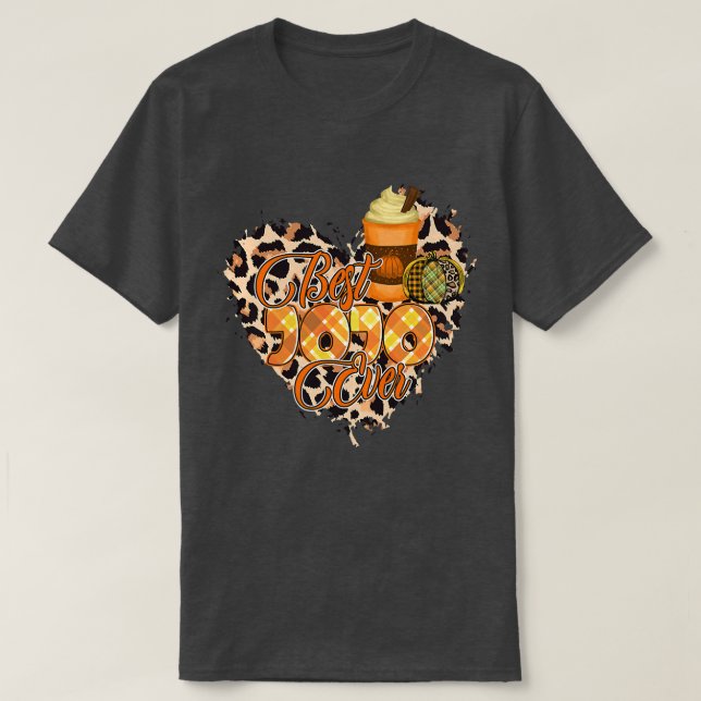 Womens Best Jojo ever shirt, autumn heart Jojo T-Shirt (Design Front)