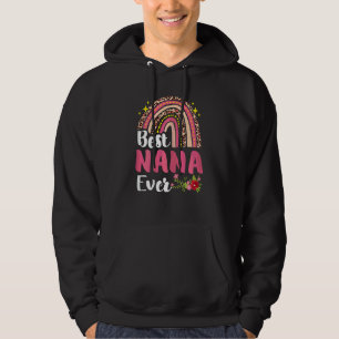 Womens Best Nana Ever Rainbow Mother's Day Hoodie
