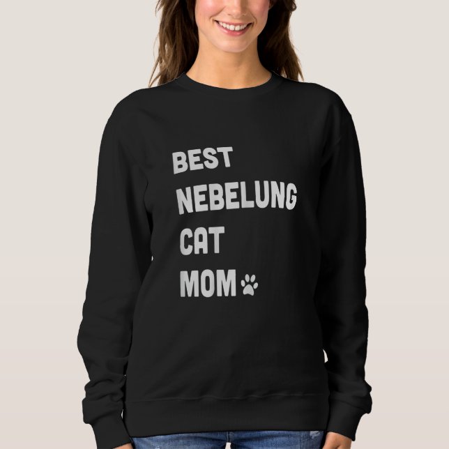Womens Best Nebelung Cat Mom  Cat Sweatshirt (Front)