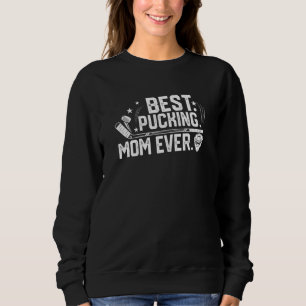 Womens  Best Pucking Mom Ever Mother's Day Ice Hoc Sweatshirt