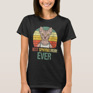 Womens Best Sphynx Cat Mum Ever Vintage T-Shirt