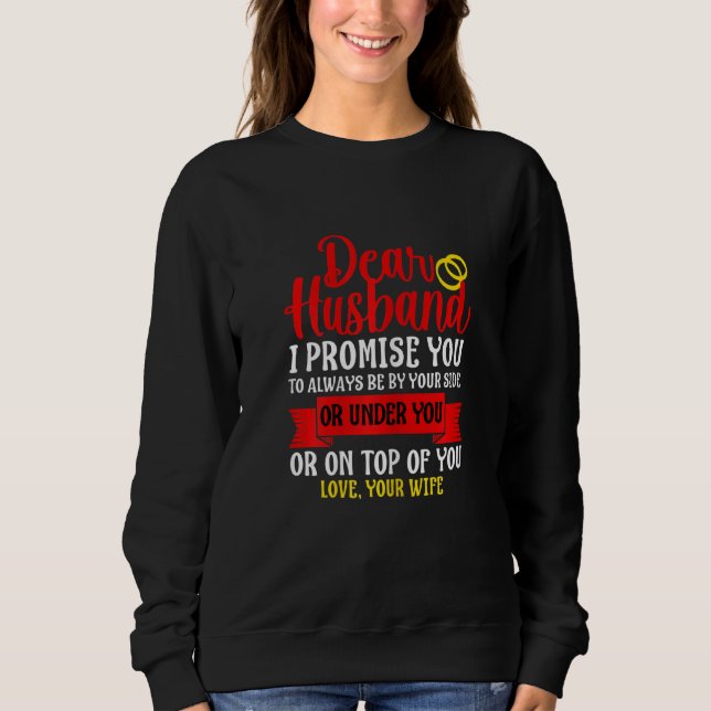 Womens Best Wife Anniversary From Husband To Her P Sweatshirt (Front)