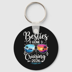 Womens Besties Gone Cruising 2026 Girls Matching Key Ring