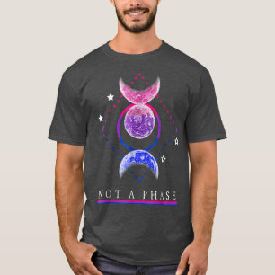 Womens Bi Pride  Not a Phase  Biseual Pride Moon V T-Shirt