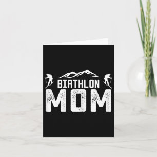 Womens Biathlon Mom Mother Biathlet Cross-country  Card