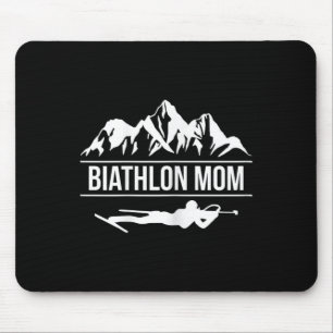 Womens Biathlon Mum Biathlete Skiing Shooting  Mouse Pad