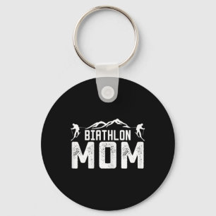 Womens Biathlon Mum Mother Biathlet Cross-country  Key Ring