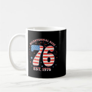 Womens Bicentennial Babe Est 1976 Flag 4th Of July Coffee Mug