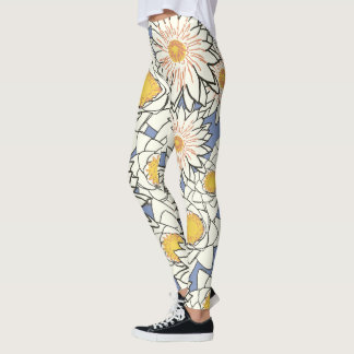 women's big flowers leggings zazzle