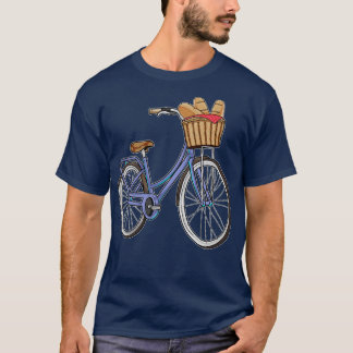 Womens bike with Basket Bread T-Shirt